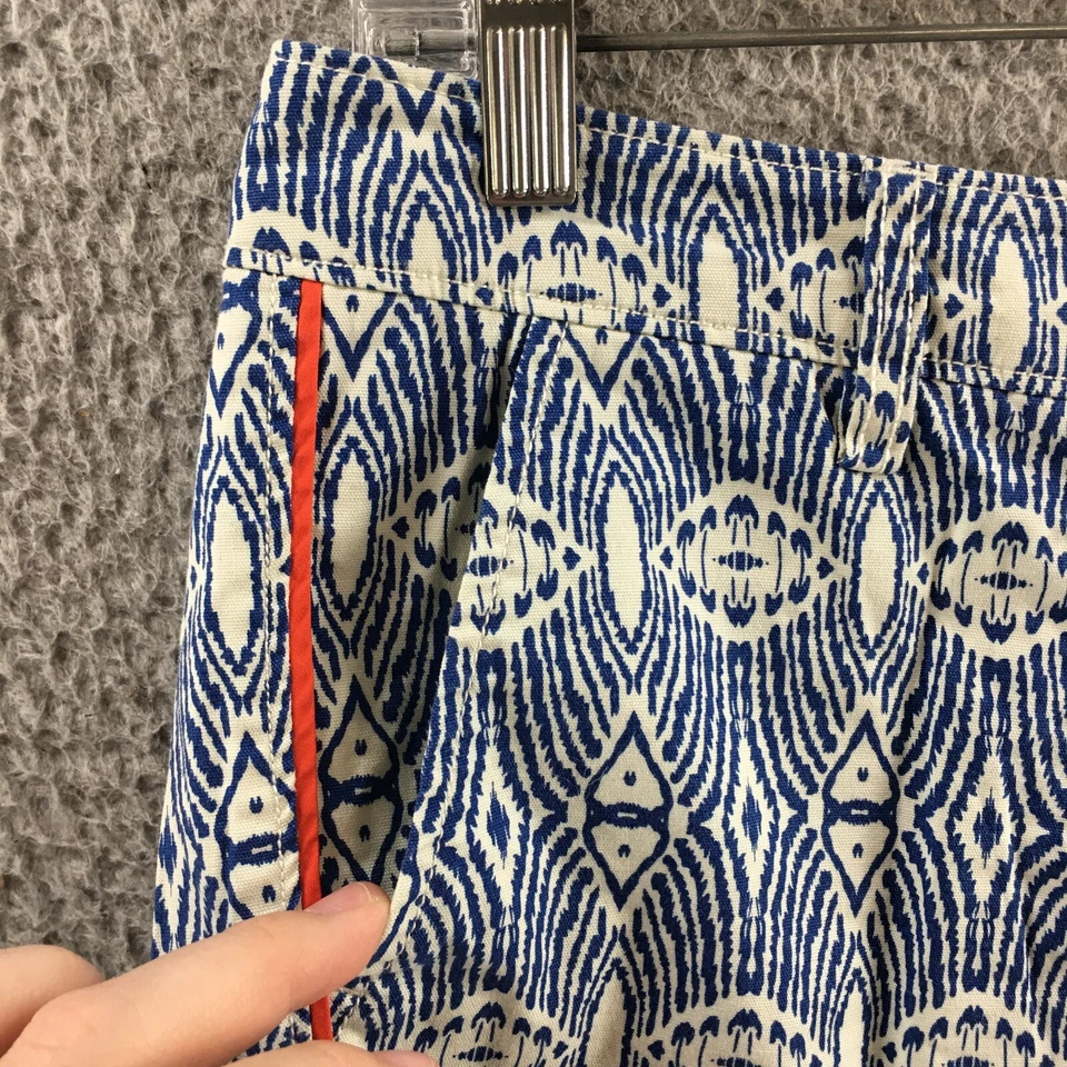 Pantalones Cortos Cabi Chinos Para Mujer 2 (Real 32X7) Azul Blanco Tiro Bajo Informales Bolsillos Cremallera Foto 4 de 4