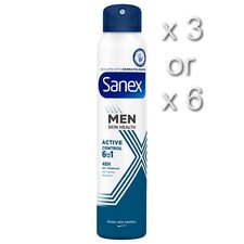 Image of SANEX MEN ACTIVE CONTROL 6 IN 1 ANTI-PERSPIRANT DEODORANT 200ML 3 OR 6 PACK