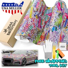 Sticker Bomb Vinyl Wrap Decal Film Graffiti Cartoon Jdm Usdm Sheet Diy 194