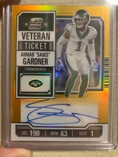 Optic Sauce Gardner Gold Veteran Ticket Autograph /10