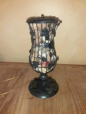 Metal Wire Shaped Wine Bottle Cork Holder  with Hinged Top Opening