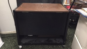 Acco Chest Seat Tub File Cabinet With Lock And Top And Lower Shelf On Wheels Ebay