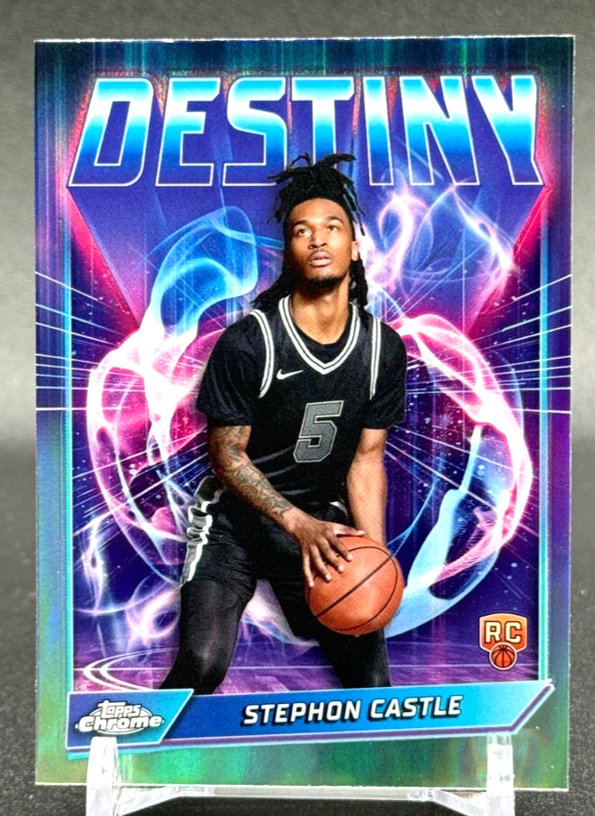 2024-25 Topps Chrome Stephon Castle RC Destiny Refractor #D-3 Spurs