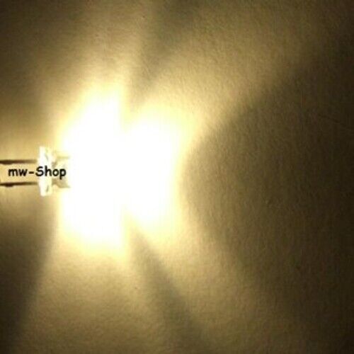 10 concave GOLD-WARM-WEIß Leds 5mm 180° konkave rundstrahlend warmweiß Led - Bild 3 von 3