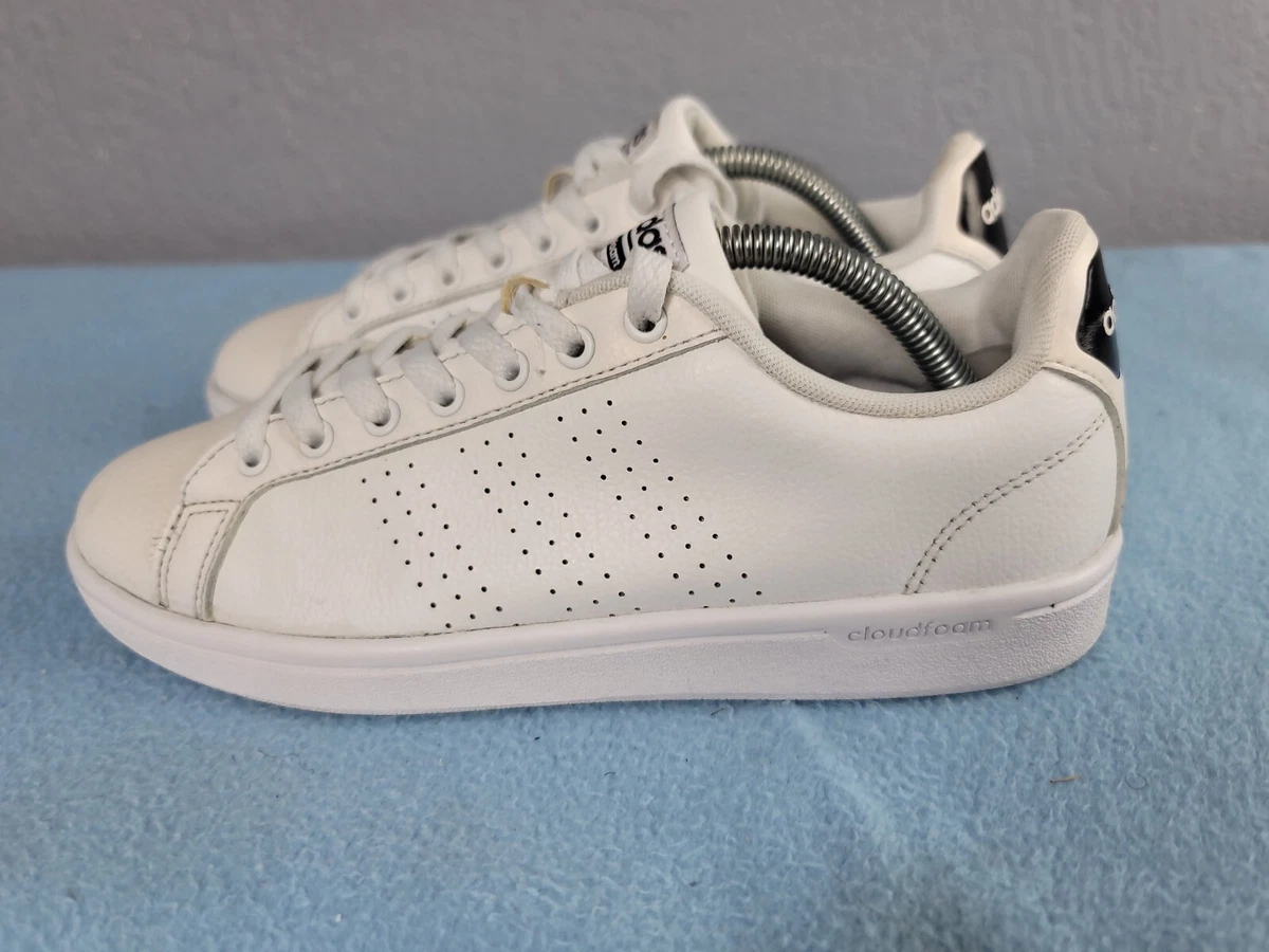 Adidas Cloudfoam Advantage White AW4323 Leather Sneakers US 7.5 UK 6 EU 39 | eBay