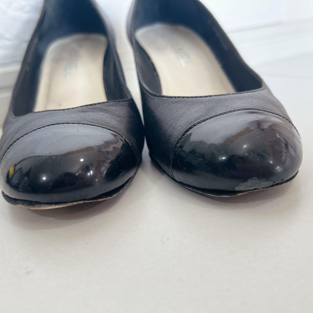 靴 CHANEL Backside Coco Mark Patent Pumps CHANEL Coco Mark Patent Leather Heel Pumps 21.5 | eBay
