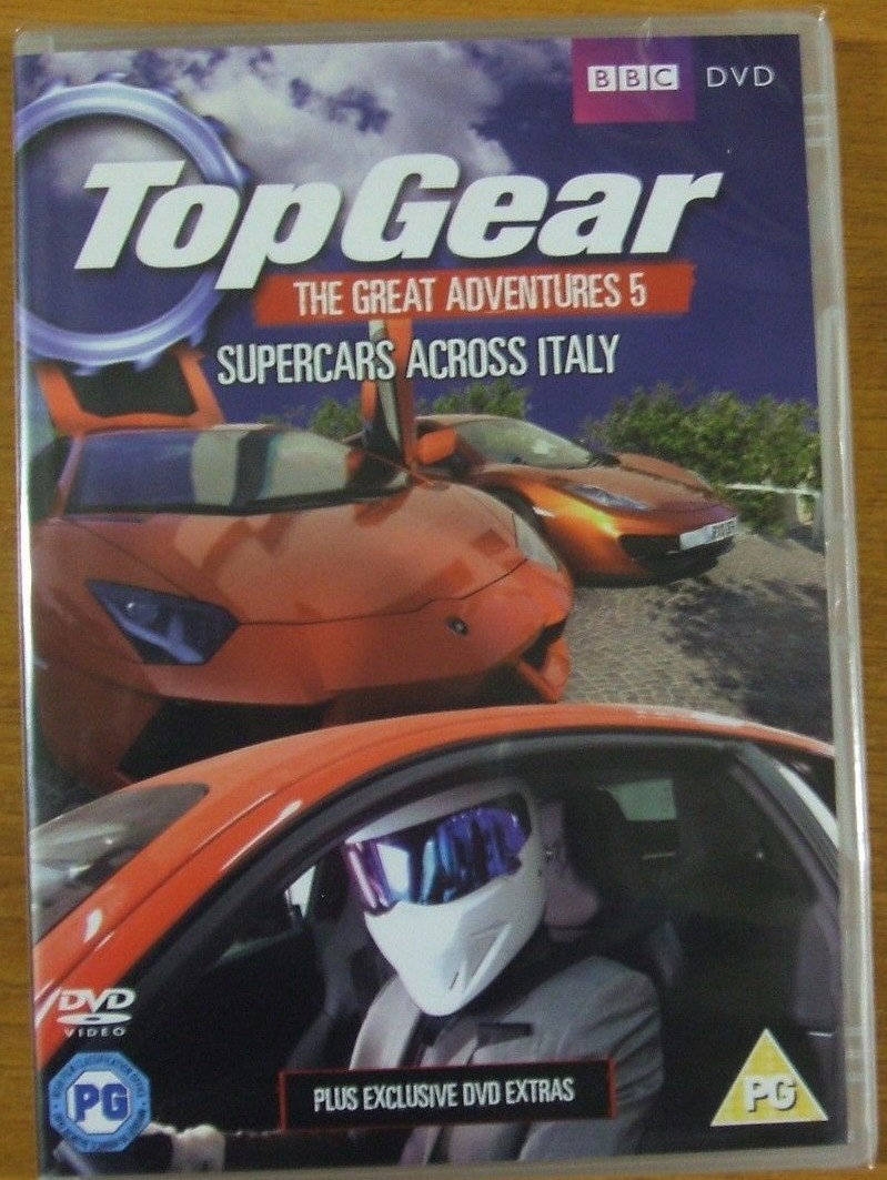 Top Gear - The Great Adventures 5 Supercars Across Italy  DVD NEW  FREE POSTAGE