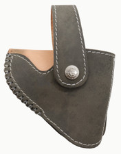 Handcrafted Full Genuine Leather Western Gun Cowboy Holster Grey