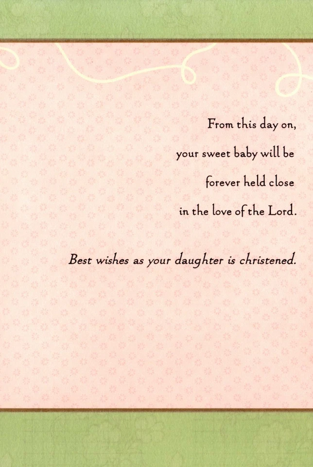 Tarjeta de felicitación bebé niña bautizo bautizo a su hija sello Foto 2 de 3