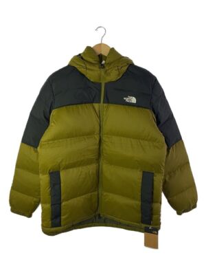 THE NORTH FACE DOWN JACKET L NYLON Khaki CHECK 721221 Used THE NORTH FACE DOWN JACKET L NYLON Khaki CHECK 721221 Used