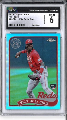 Elly De La Cruz Reds RC Rookie 2024 Topps Chrome '89 35th year anniversary CGC 6
