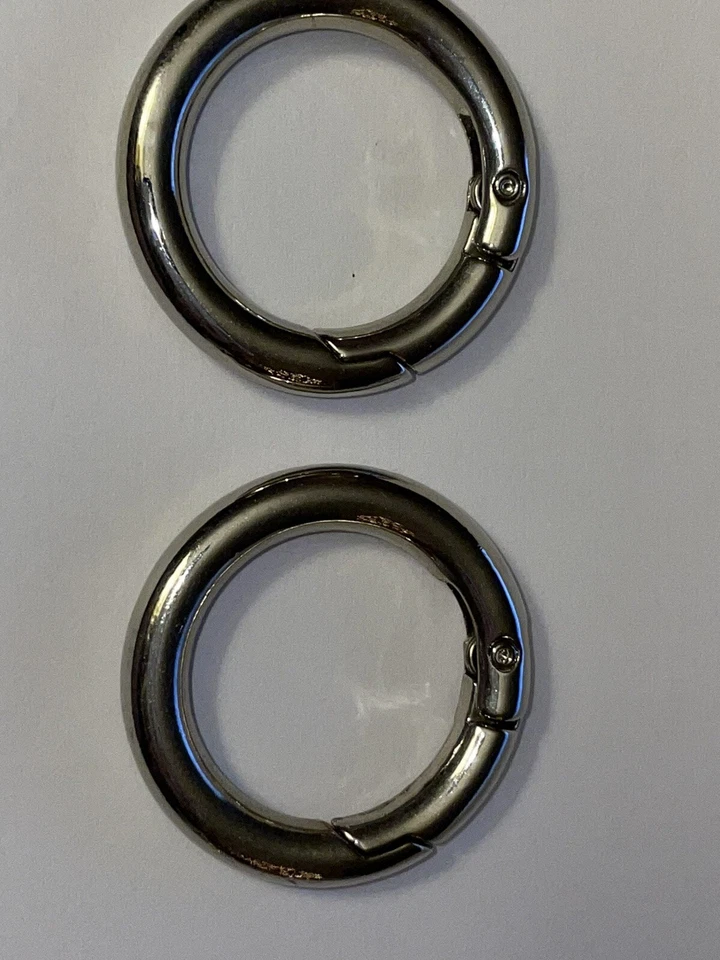 Lote de (2) mosquetones Miche 1" color plata/anillos de fijación/herrajes/clips Foto 3 de 4