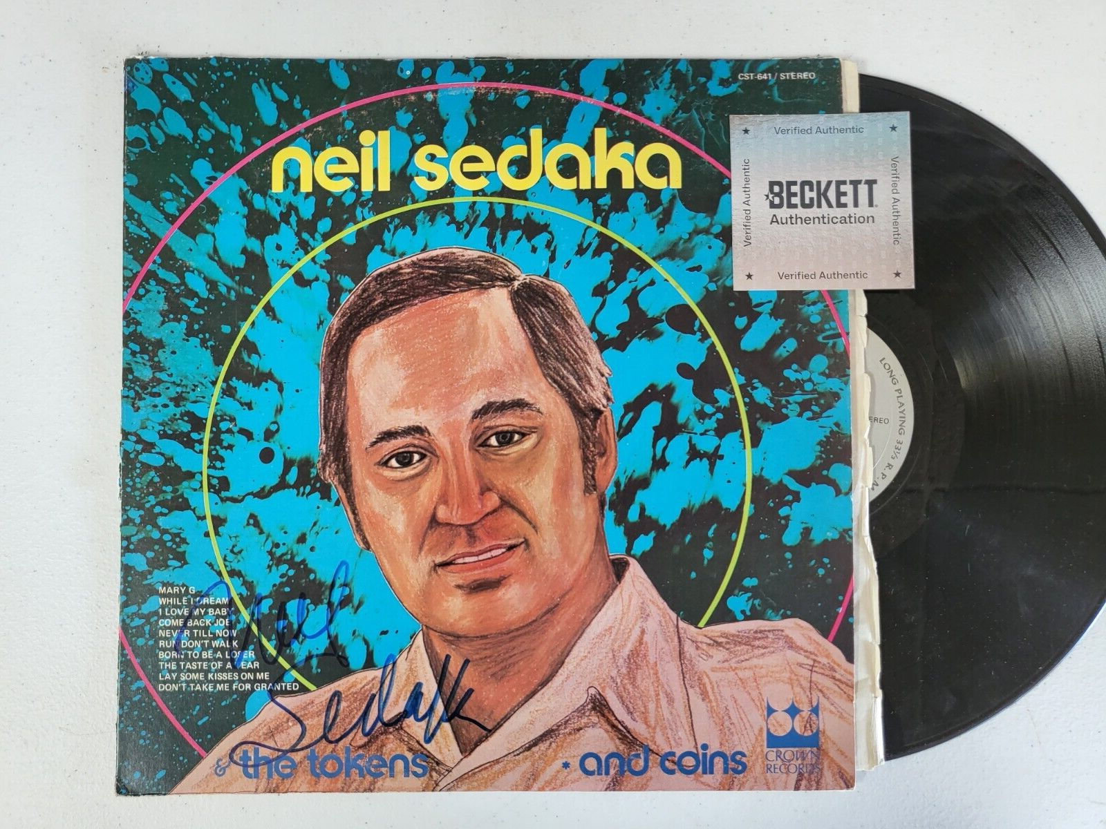 Neil Sedaka The Tokens And Coins Signed Autographed Vinyl Record Album  Beckett