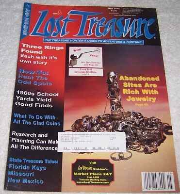 Lost Treasure Magazine May 2002 Jewelry Treasure Sites