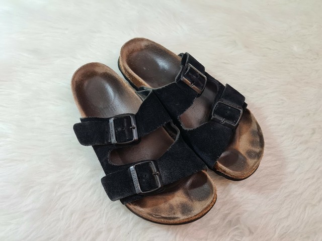 black suede birkenstocks