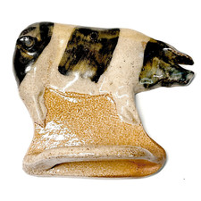HTF Monroe Salt Works Pottery Pig Towel Holder Hanger Wall Mount RARE  Vtg