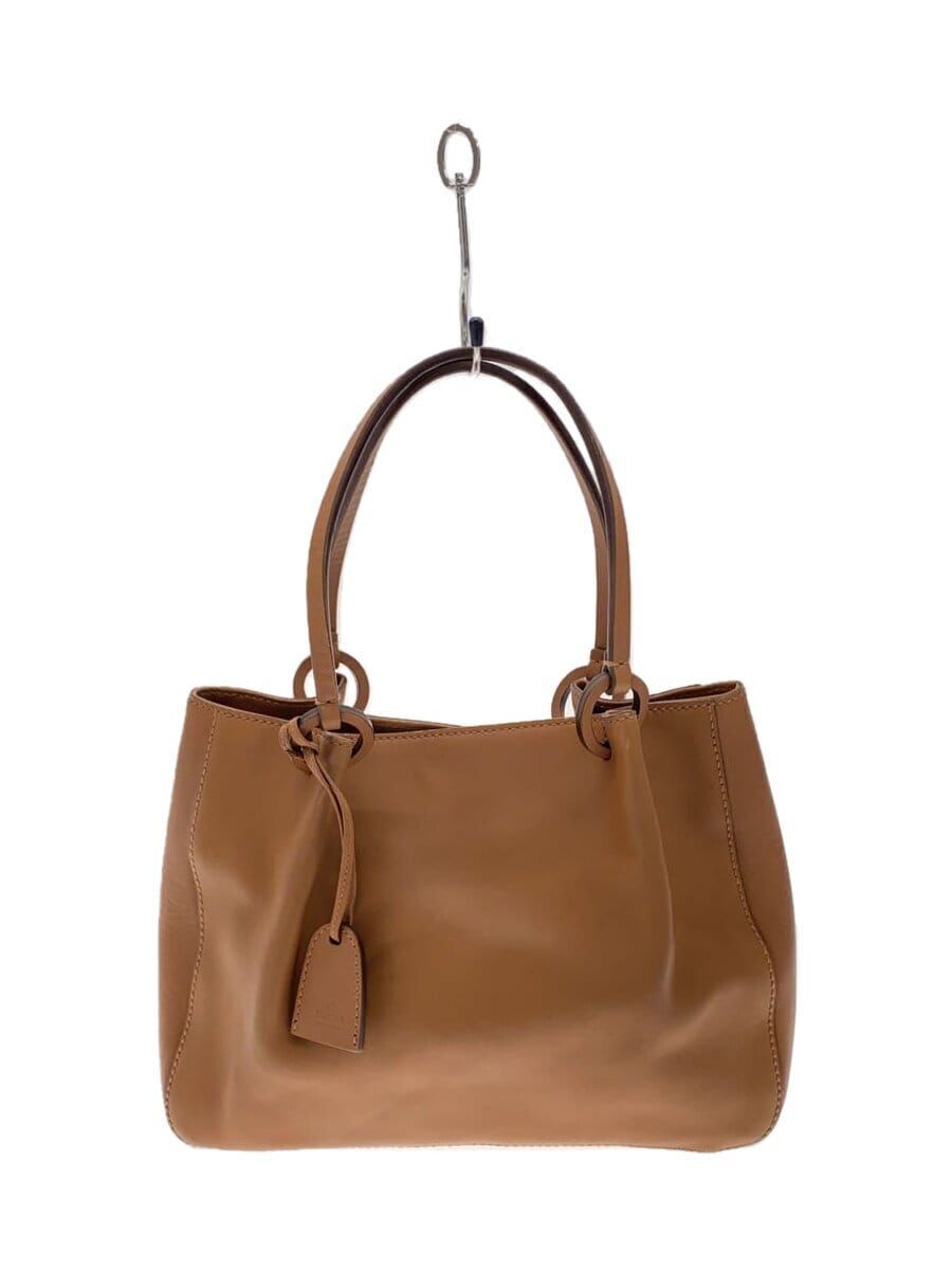 Brown Leather GUCCI Plain Tote Bag