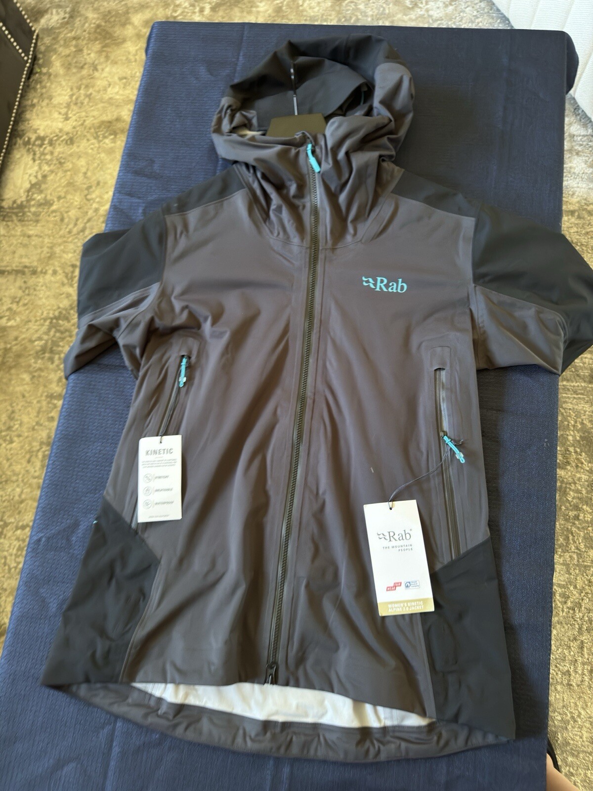 Chaqueta alpina RAB Kinetic 2.0 para mujer - antracita - talla XS