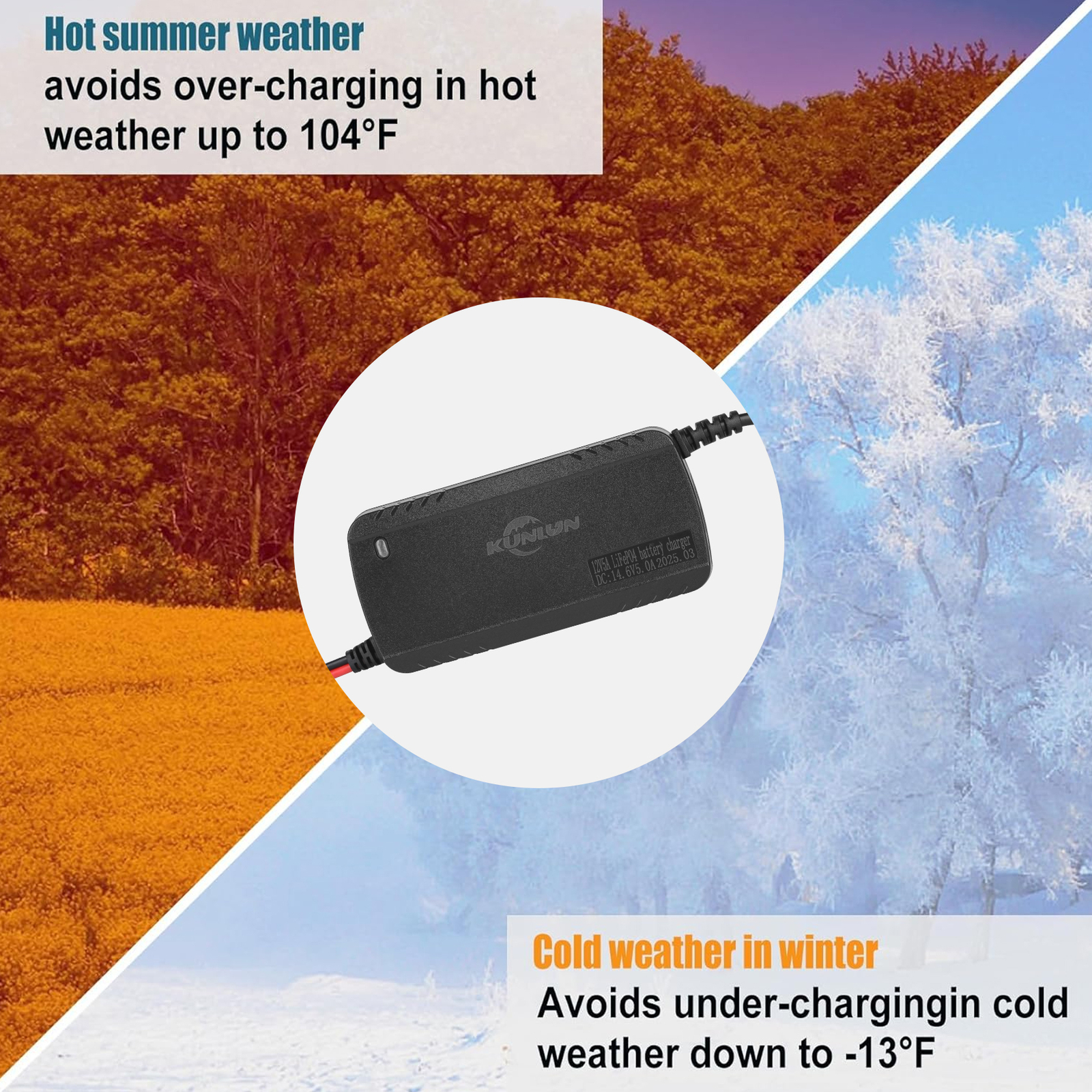 12V 5A Smart Fast Charger for Lithium Iron Phosphate (LiFePO4) Battery 14.6V NEW