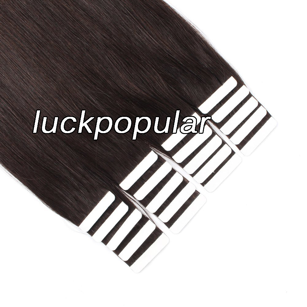 Seamless Super Tape In Skin Weft Remy Human Hair Extensions Jet