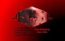 Hannibal Lecter Face Mask High Quality Fashion Print Reusable Filter Pocket