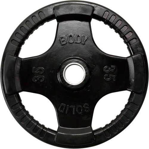 Body-Solid Rubber Coated Olympia Hantelscheibe (1), mit Anti-Rutsch-Griff - Bild 12 von 16