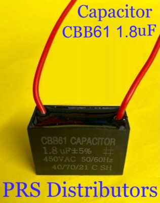CBB61 1.8uF 1.8mF Motor Ceiling Fan Capacitor replacement 2-Wire 450VAC 50/60 HZ