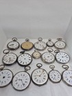 Lot 15 Anciennes montre gousset Argent Fonctionne pas pour pièce ou Réparation