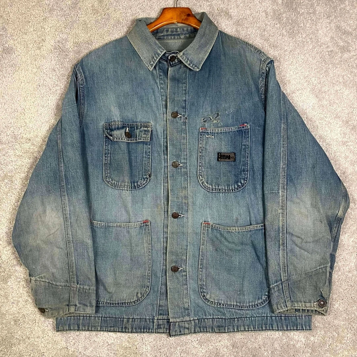 Chore Jacket Denim Original Vintage Outerwear Coats & Jackets for