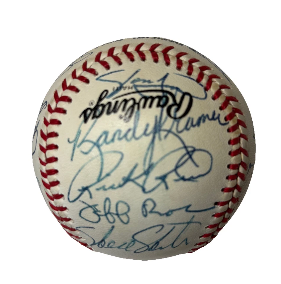 1989 Pittsburgh Pirates Team Signed Bball 23 autographs - Bonds, Bonilla, Bell - Image 4 of 4
