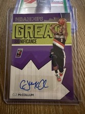 2016-17 Panini NBA Hoops - Great Significance C.J. McCollum #42 (AU)