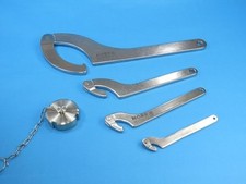 Edelstahl Milchrohr Hakenschl&uuml;ssel &Oslash; 35 - 230 mm Gelenk Rohr Verschraubungen VA