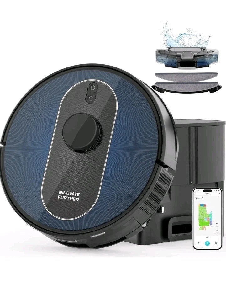 NEW! Robot Vacuum and Mop with Self-Empty Base: 5000Pa Suction, LiDAR Navigation