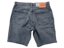 Levis Red Tab 445 Mens Black Wash 10" Athletic fit Stretch Denim Jean Shorts