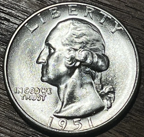 1951-S Washington Quarter CHOICE GEM BU!! - 90% Silver - Ships Free!