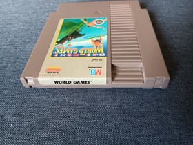 World Games (Milton Bradley, 1989) NES Game w/ Manual ~ Tested & Working