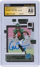 Garrett Wilson Jets Signed 2022 Panini Clearly Donruss #56 CGC 10 Rookie Card