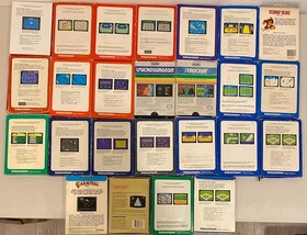 1980s MATTEL INTELLIVISION LOT OF 25 VIDEO GAMES W BOX SOME COMPLETE Q BERT +