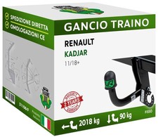 Per Renault KADJAR 2-4WD, AdBlue Dal 18 Gancio Fisso UniKIT 13P