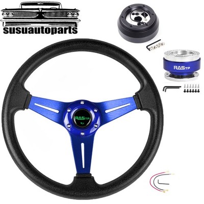 14'' Steering Wheel+Quick Release+Hub Adapter 170H For Chevy Dodge Jeep FIREBIRD