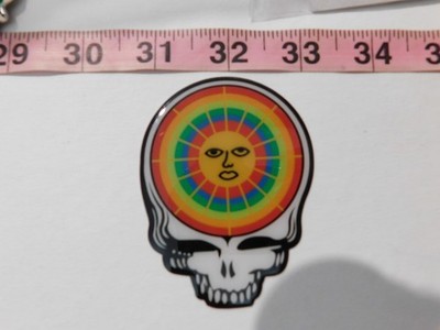 GRATEFUL DEAD SKULL/SUN MEDIUM ONE STICKER JERRY GARCIA BX