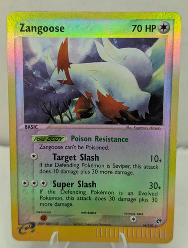 Pokemon Zangoose 14/100 EX Sandstorm Reverse Holo Rare MP