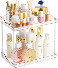 2 Tier Bathroom Counter Organizer,Tiered Bathroom Organizer for Makeup,Perfume,B