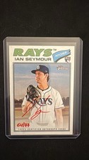 Topps Heritage Real One Autographs Ian Seymour Tampa Bay Rays Red Ink /77 RC