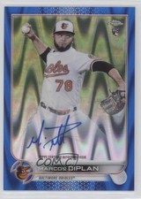 2022 Topps Chrome Rookie Blue RayWave Refractor 90/150 Marcos Diplan Auto 6j0