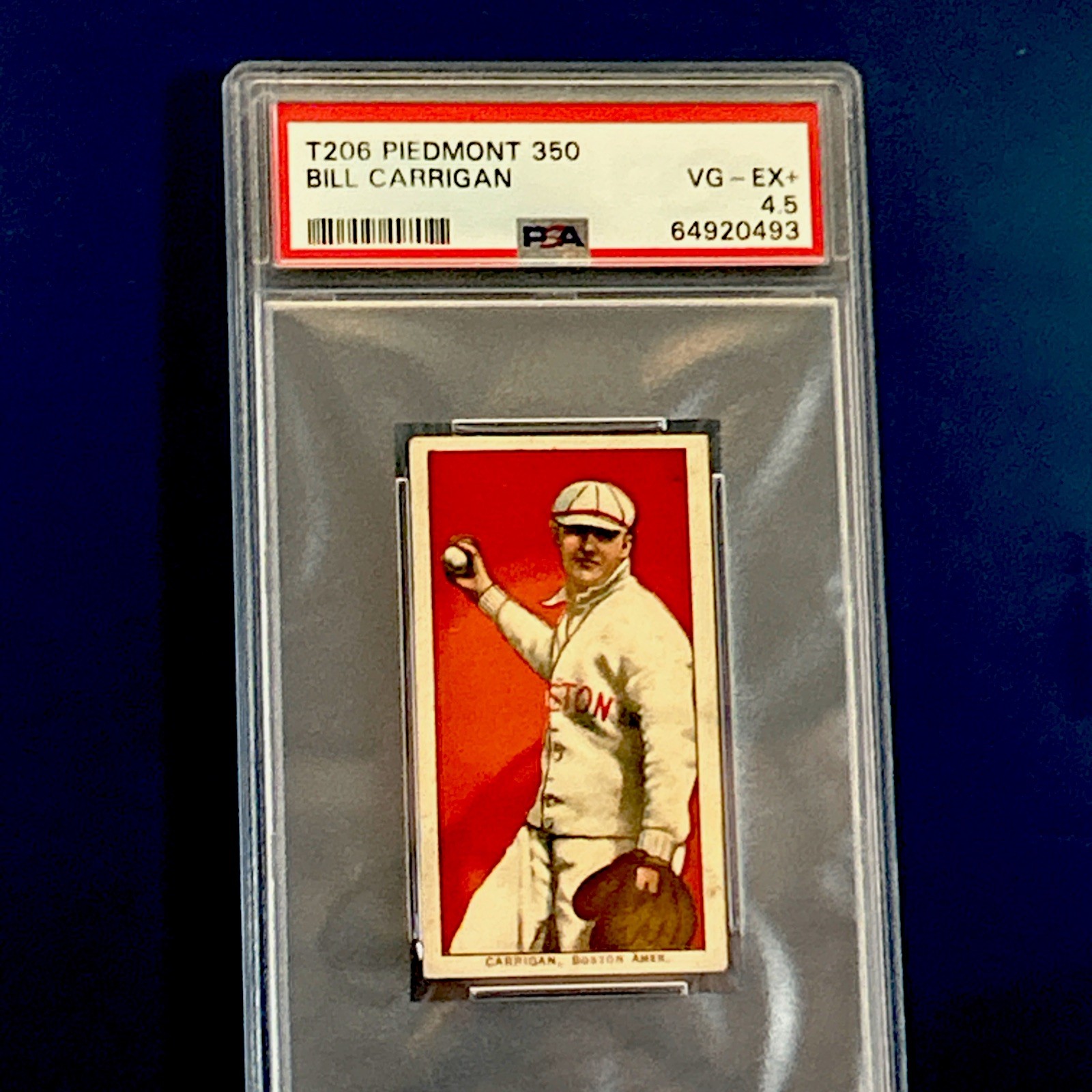 1909-11 T206 BILL CARRIGAN Vintage Baseball Card POP 5  PSA 4.5 VG-EX+ BOSTON🌟 