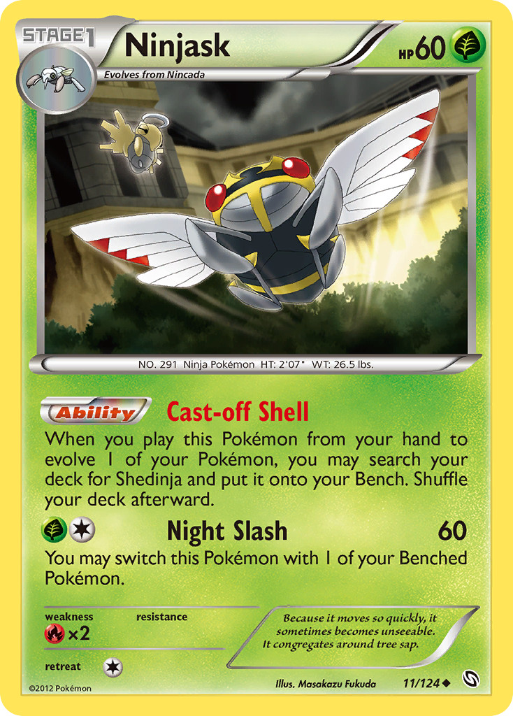 NINJASK 11/124 UNCOMMON DRAGONS EXALTED POKEMON MP/HP