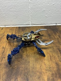 2005 LEGO Bionicle VISORAK MOC - Gold Makuta Rahi Spider with Spinner & Ripcord