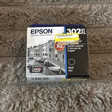 New Epson 302XL Black High Yield Ink Cartridge SEALED OEM Original - 08/26 