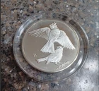 2 Troy OZ, Sterling Silver round coin. SKYLARK, Gilroy Roberts bird , animal